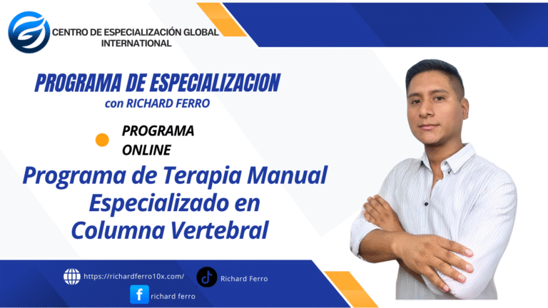 PROGRAMA DE TERAPIA MANUAL ESPECIALIZADO EN COLUMNA VERTEBRAL